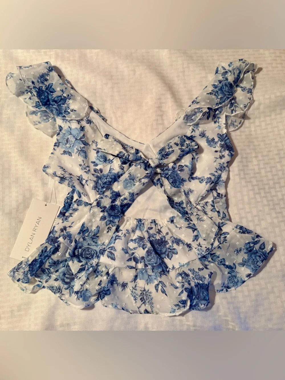 Dylan Ryan Blue Floral Ruffle Two-Piece Set - Picture 16 of 16